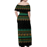 Sloth Team Christmas Holiday Off Shoulder Maxi Dress Sloth Hiking Team DT04 - Wonder Print Shop
