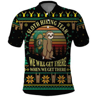 Sloth Team Christmas Holiday Polo Shirt Sloth Hiking Team DT04 - Wonder Print Shop