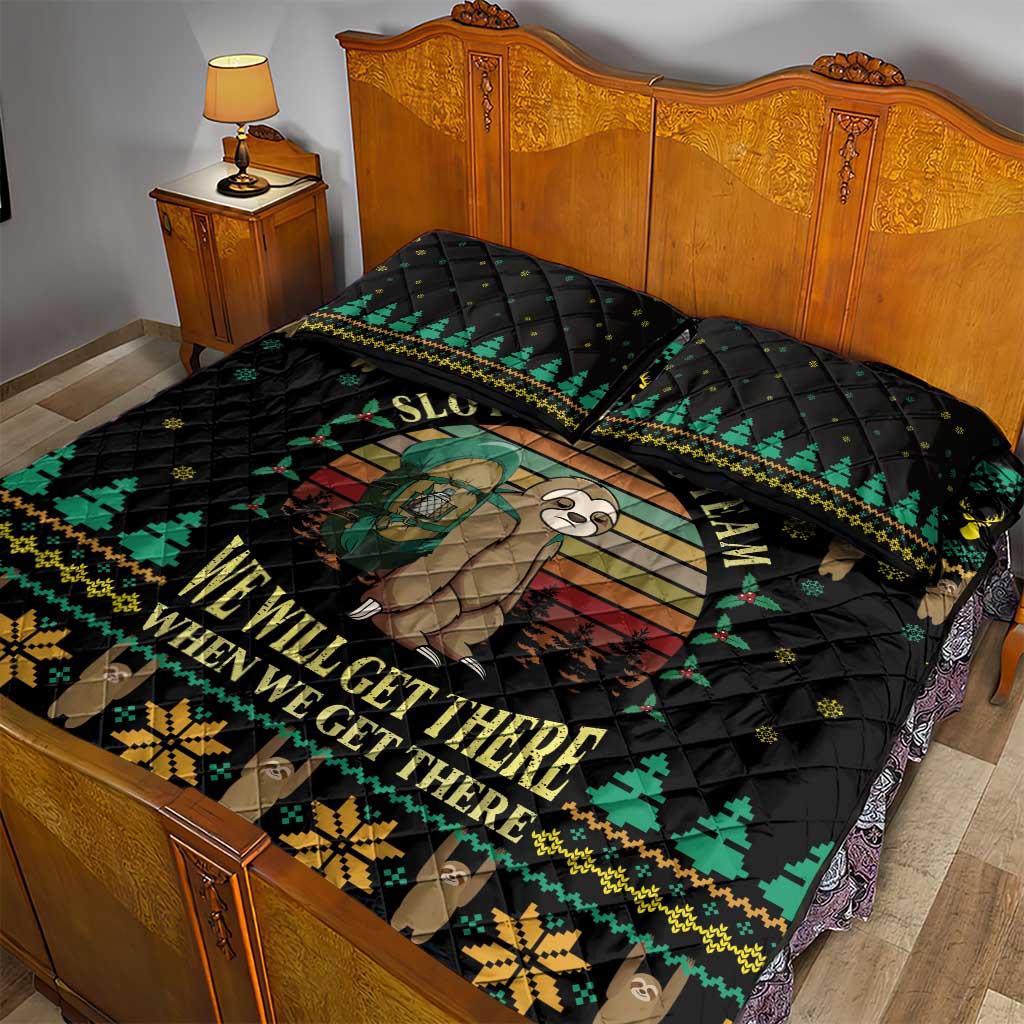 Sloth Team Christmas Holiday Quilt Bed Set Sloth Hiking Team DT04 - Wonder Print Shop
