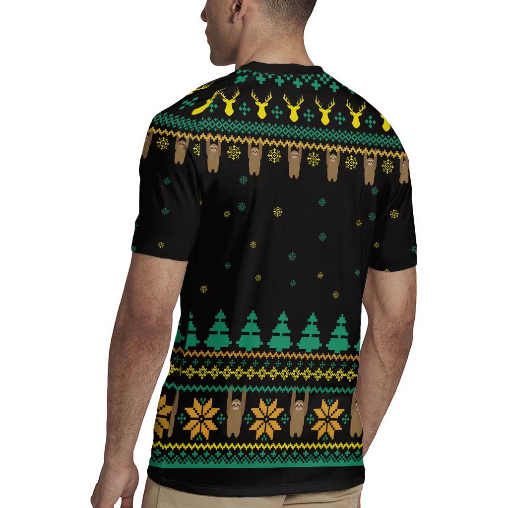 Sloth Team Christmas Holiday Rugby Jersey Sloth Hiking Team DT04 - Wonder Print Shop