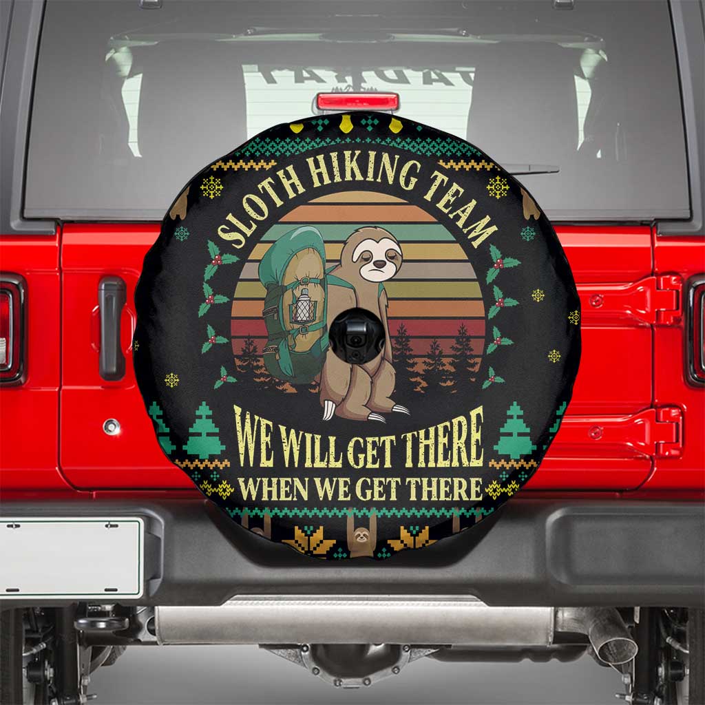Sloth Team Christmas Holiday Spare Tire Cover Sloth Hiking Team DT04 - Wonder Print Shop