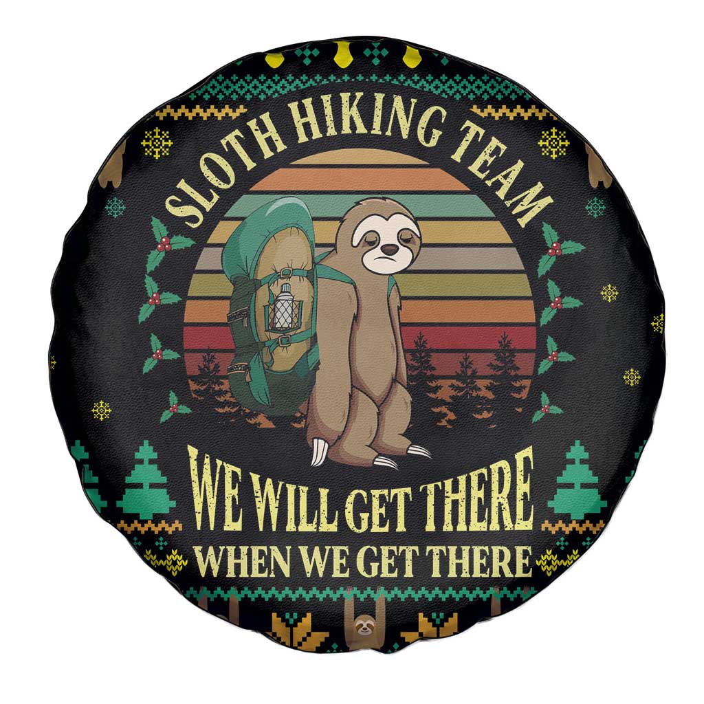 Sloth Team Christmas Holiday Spare Tire Cover Sloth Hiking Team DT04 - Wonder Print Shop