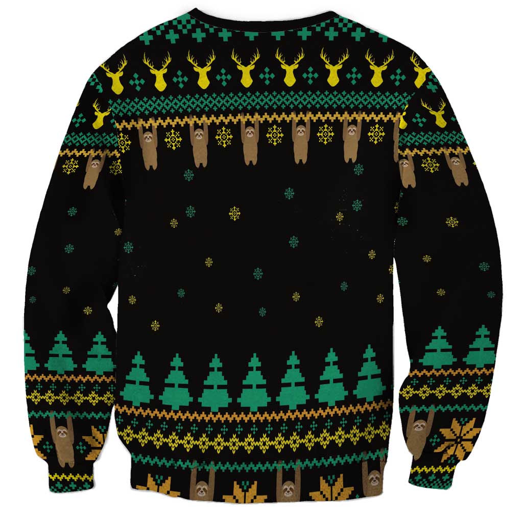 Sloth Team Christmas Holiday Sweatshirt Sloth Hiking Team DT04 - Wonder Print Shop