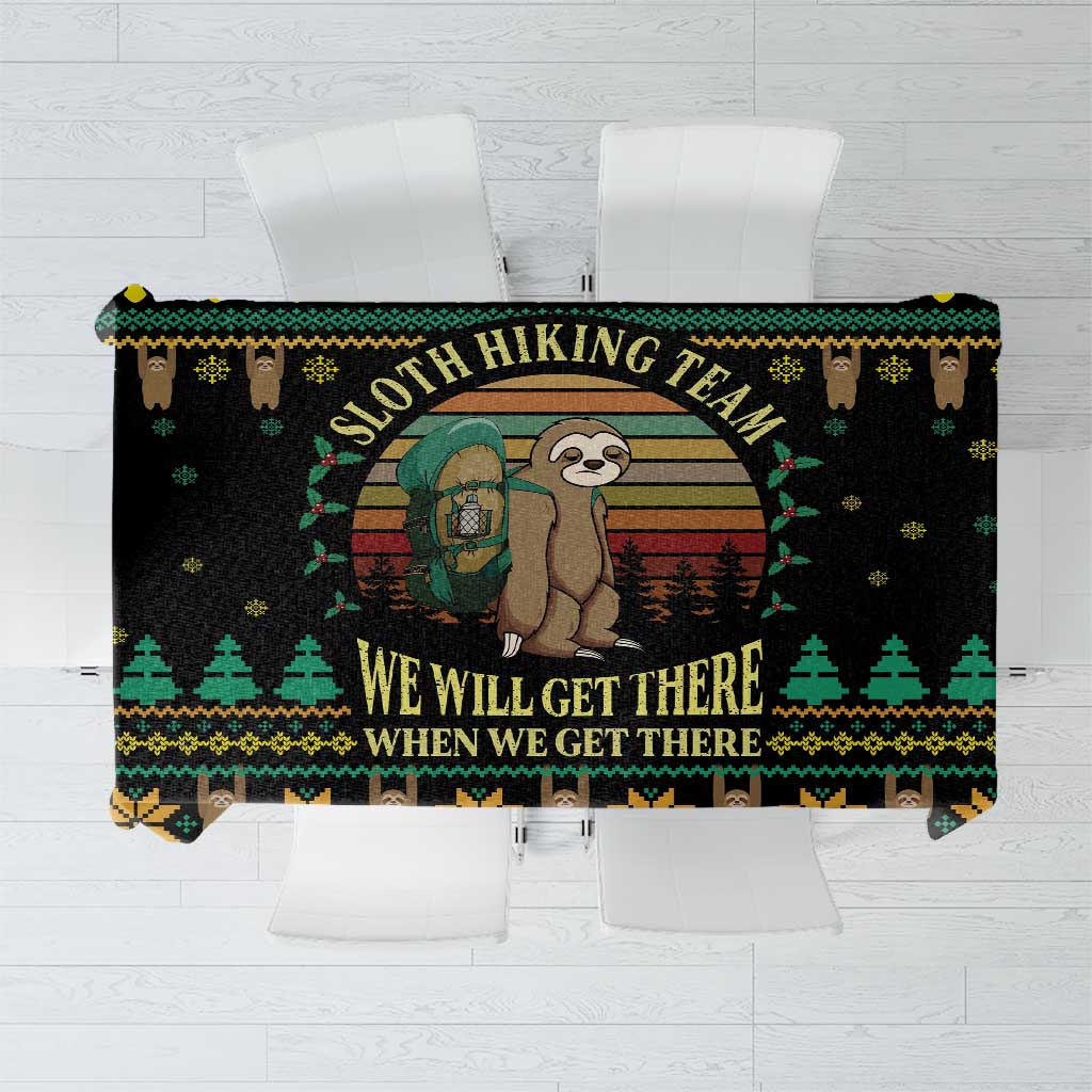 Sloth Team Christmas Holiday Tablecloth Sloth Hiking Team DT04 - Wonder Print Shop