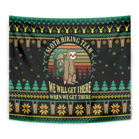 Sloth Team Christmas Holiday Tapestry Sloth Hiking Team DT04 - Wonder Print Shop
