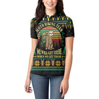 Sloth Team Christmas Holiday Women Polo Shirt Sloth Hiking Team DT04 - Wonder Print Shop