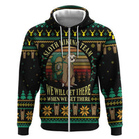 Sloth Team Christmas Holiday Zip Hoodie Sloth Hiking Team DT04 - Wonder Print Shop