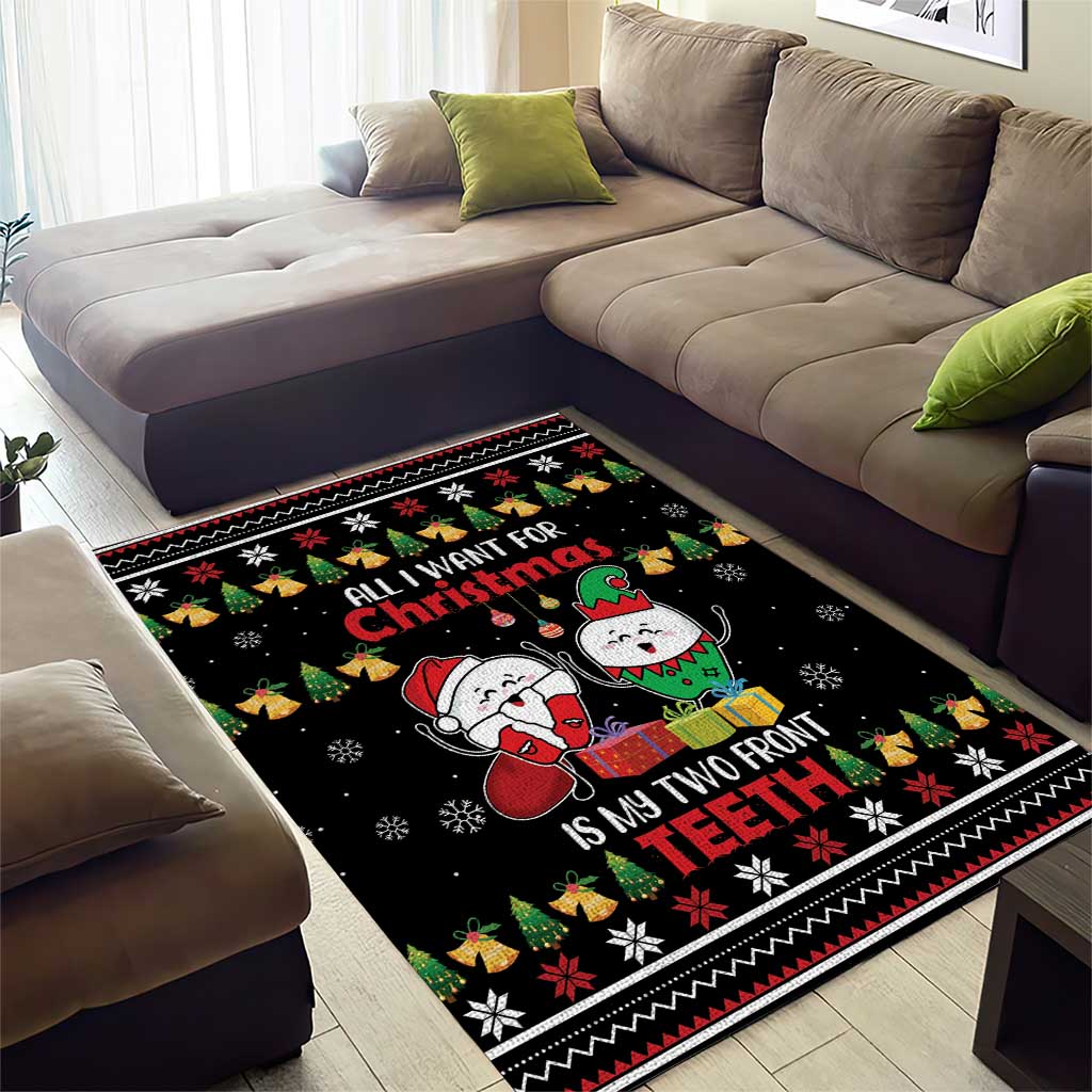 All I Want For Christmas Is My Two Front Teeth Area Rug DT04 - Wonder Print Shop