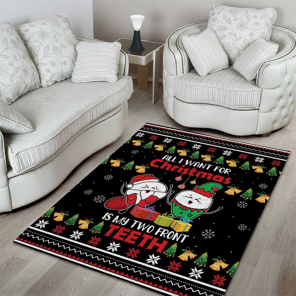 All I Want For Christmas Is My Two Front Teeth Area Rug DT04 - Wonder Print Shop