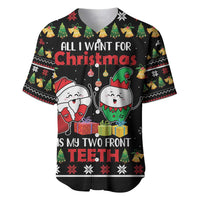 All I Want For Christmas Is My Two Front Teeth Baseball Jersey DT04 - Wonder Print Shop