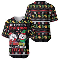 All I Want For Christmas Is My Two Front Teeth Baseball Jersey DT04 - Wonder Print Shop