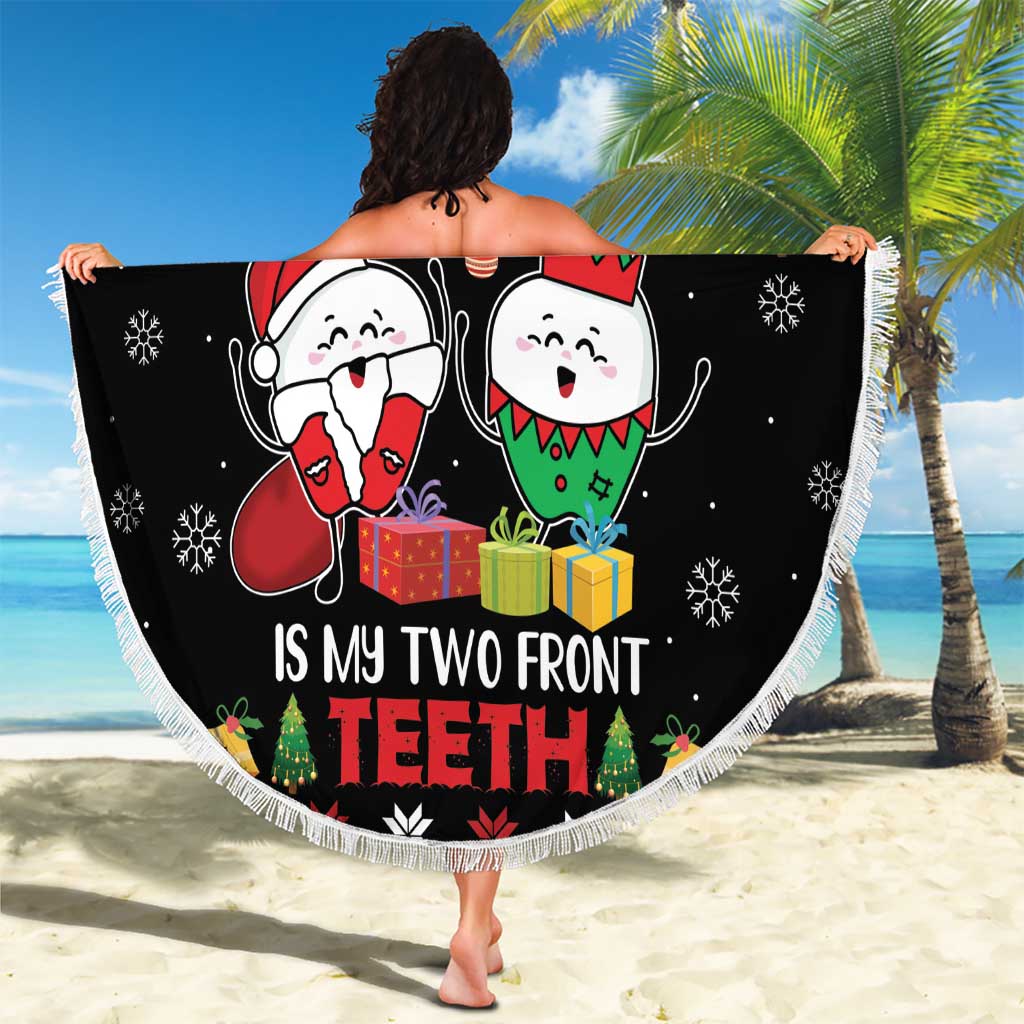 All I Want For Christmas Is My Two Front Teeth Beach Blanket DT04 - Wonder Print Shop