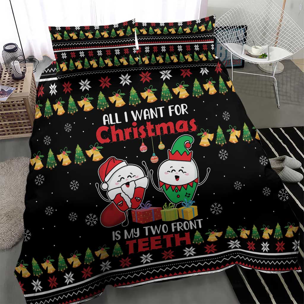 All I Want For Christmas Is My Two Front Teeth Bedding Set DT04 - Wonder Print Shop
