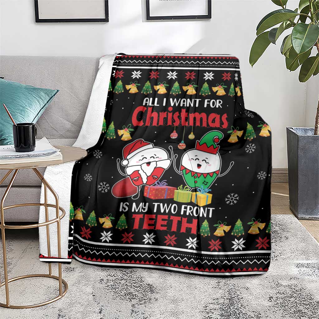 All I Want For Christmas Is My Two Front Teeth Blanket
