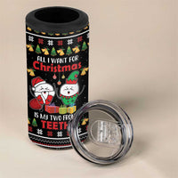 All I Want For Christmas Is My Two Front Teeth 4 in 1 Can Cooler Tumbler DT04 - Wonder Print Shop