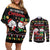 All I Want For Christmas Is My Two Front Teeth Couples Matching Off Shoulder Short Dress and Long Sleeve Button Shirt DT04 - Wonder Print Shop
