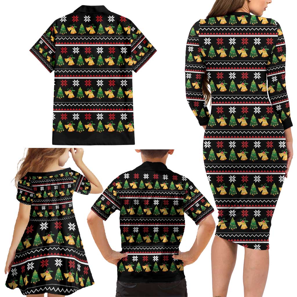 All I Want For Christmas Is My Two Front Teeth Family Matching Long Sleeve Bodycon Dress and Hawaiian Shirt DT04 - Wonder Print Shop
