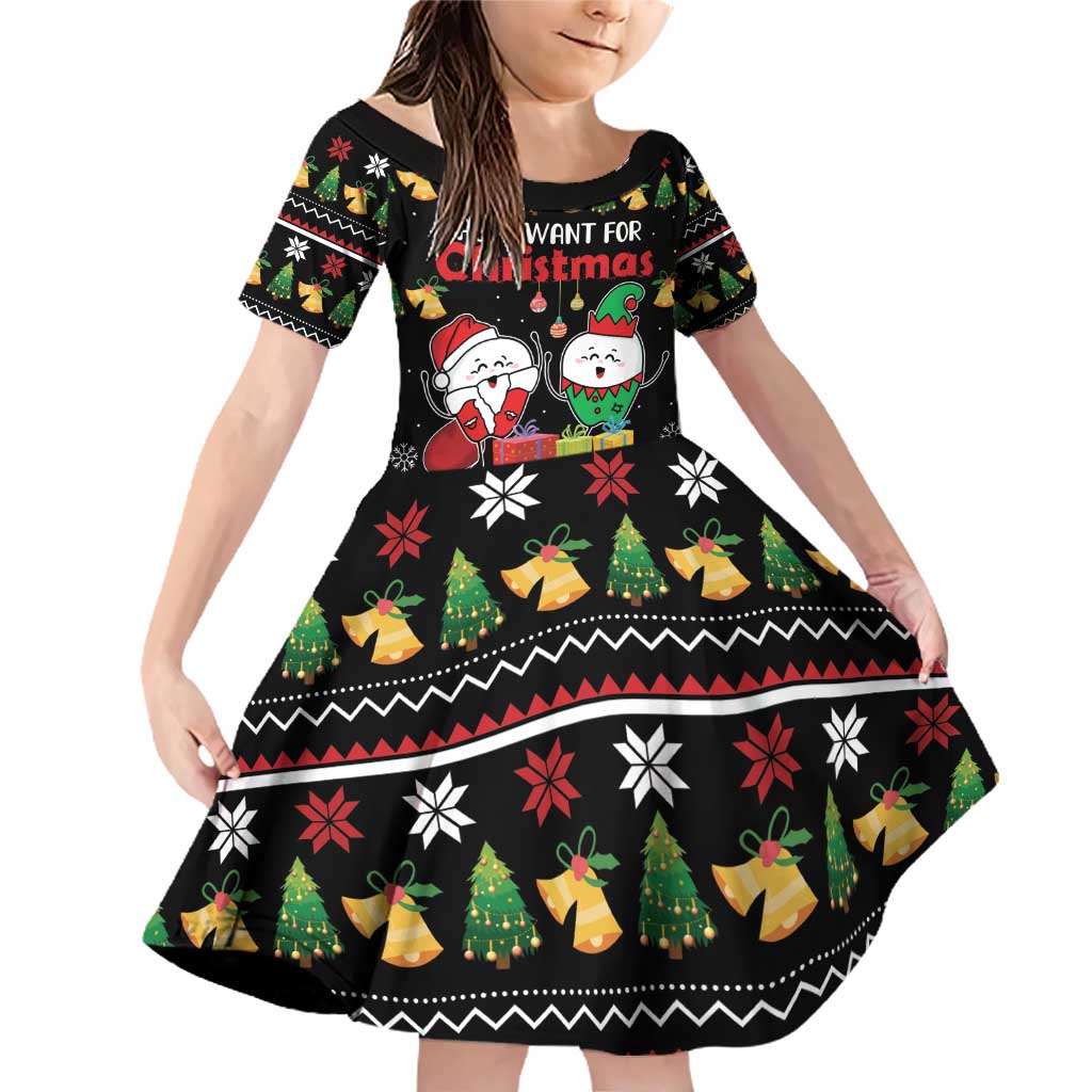 All I Want For Christmas Is My Two Front Teeth Family Matching Off Shoulder Short Dress and Hawaiian Shirt DT04 - Wonder Print Shop