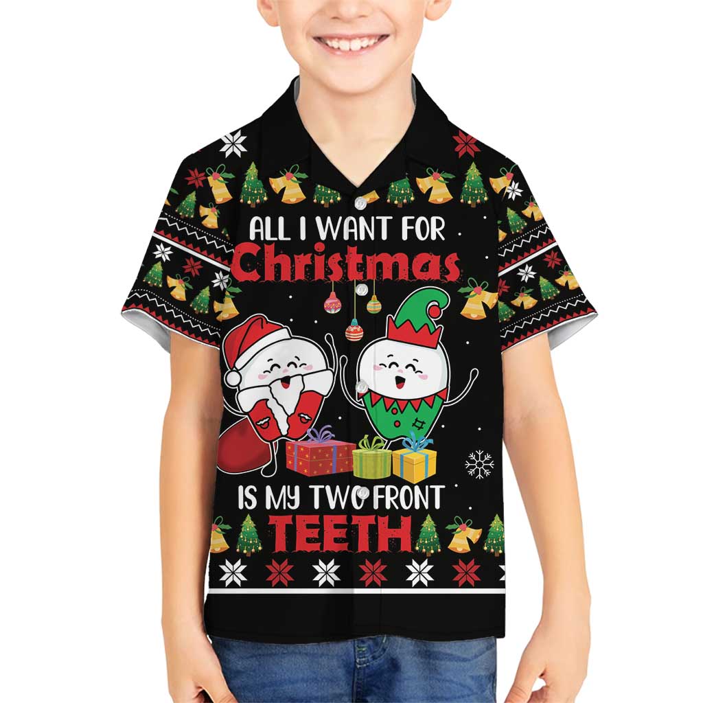 All I Want For Christmas Is My Two Front Teeth Family Matching Summer Maxi Dress and Hawaiian Shirt DT04 - Wonder Print Shop
