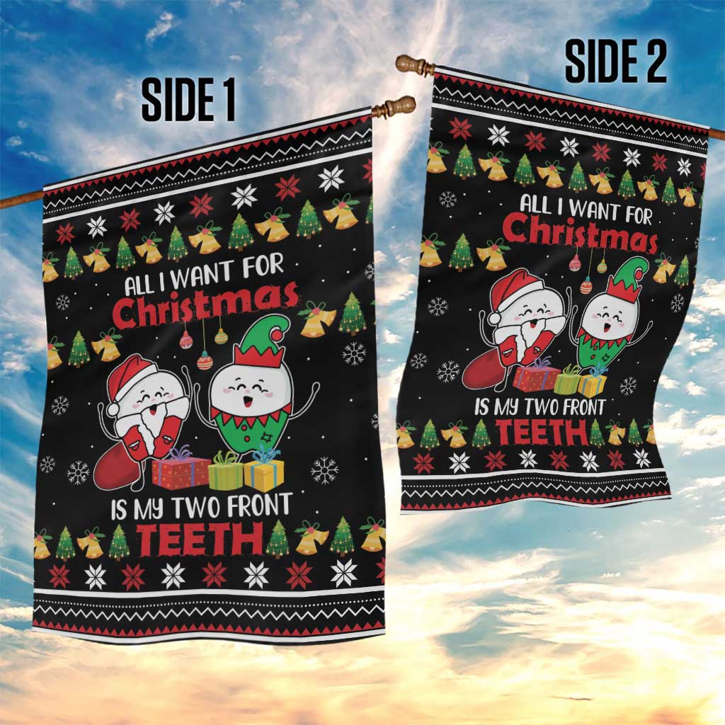 All I Want For Christmas Is My Two Front Teeth Garden Flag DT04 - Wonder Print Shop
