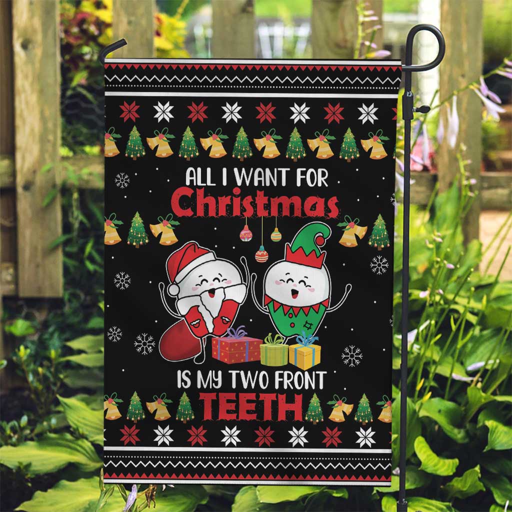 All I Want For Christmas Is My Two Front Teeth Garden Flag DT04 - Wonder Print Shop
