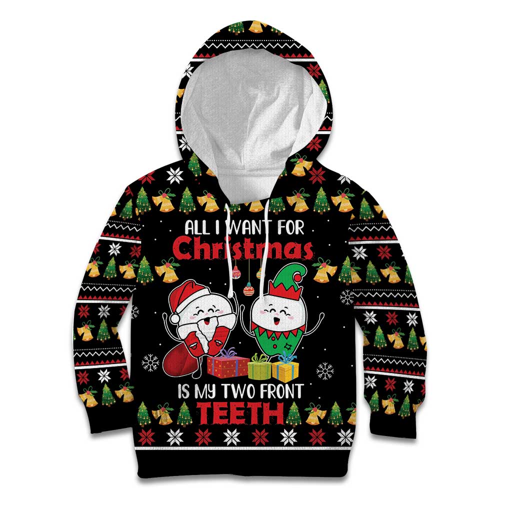 All I Want For Christmas Is My Two Front Teeth Kid Hoodie DT04 - Wonder Print Shop
