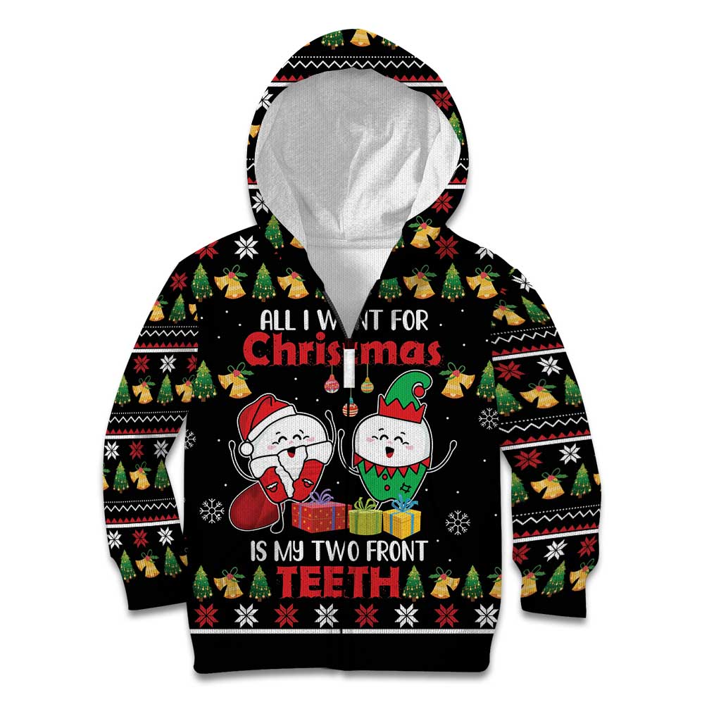 All I Want For Christmas Is My Two Front Teeth Kid Hoodie DT04 - Wonder Print Shop