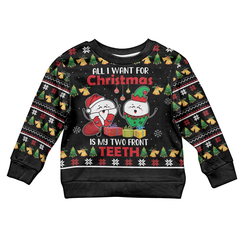 All I Want For Christmas Is My Two Front Teeth Kid Ugly Christmas Sweater DT04 - Wonder Print Shop