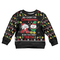 All I Want For Christmas Is My Two Front Teeth Kid Ugly Christmas Sweater DT04 - Wonder Print Shop