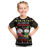 All I Want For Christmas Is My Two Front Teeth Kid T Shirt DT04 - Wonder Print Shop