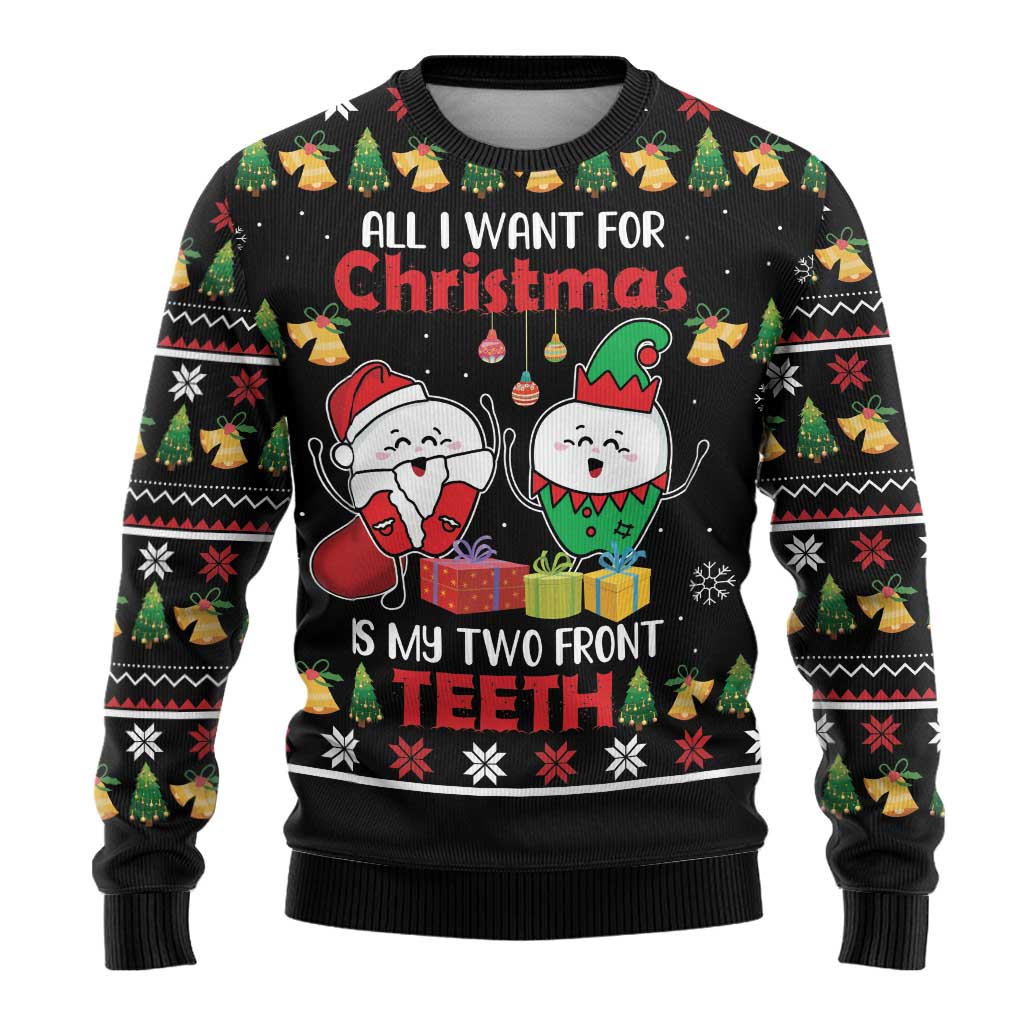 All I Want For Christmas Is My Two Front Teeth Ugly Christmas Sweater DT04 - Wonder Print Shop