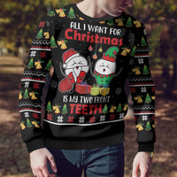 All I Want For Christmas Is My Two Front Teeth Ugly Christmas Sweater DT04 - Wonder Print Shop