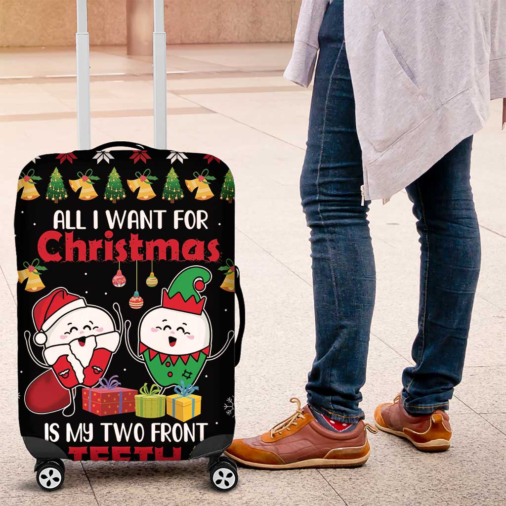 All I Want For Christmas Is My Two Front Teeth Luggage Cover DT04 - Wonder Print Shop