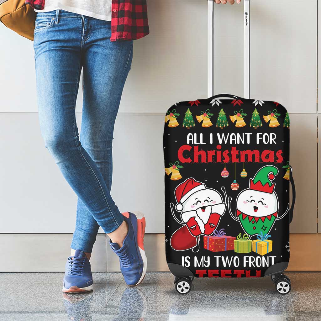 All I Want For Christmas Is My Two Front Teeth Luggage Cover DT04 - Wonder Print Shop