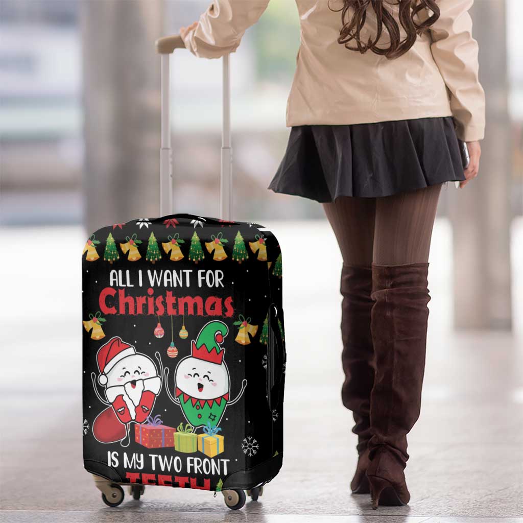 All I Want For Christmas Is My Two Front Teeth Luggage Cover DT04 - Wonder Print Shop