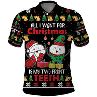 All I Want For Christmas Is My Two Front Teeth Polo Shirt DT04 - Wonder Print Shop