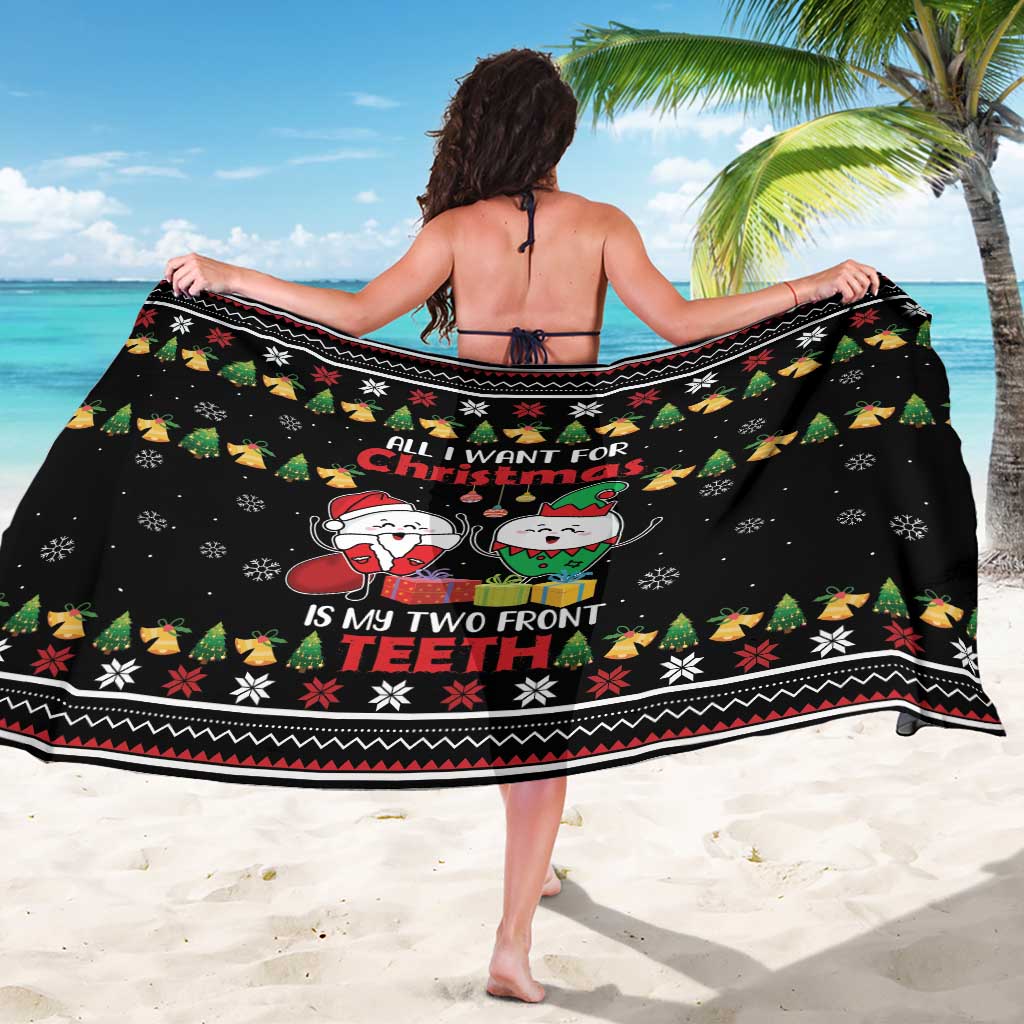 All I Want For Christmas Is My Two Front Teeth Sarong DT04 - Wonder Print Shop