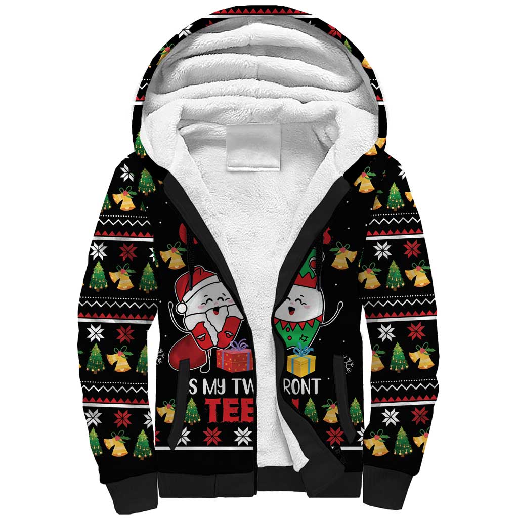All I Want For Christmas Is My Two Front Teeth Sherpa Hoodie DT04 - Wonder Print Shop