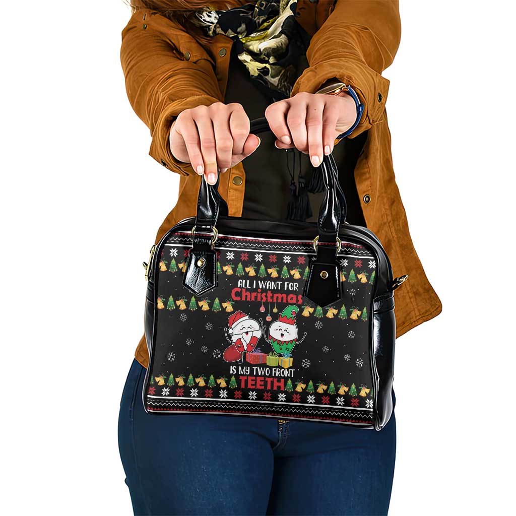 All I Want For Christmas Is My Two Front Teeth Shoulder Handbag