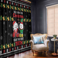 All I Want For Christmas Is My Two Front Teeth Window Curtain DT04 - Wonder Print Shop