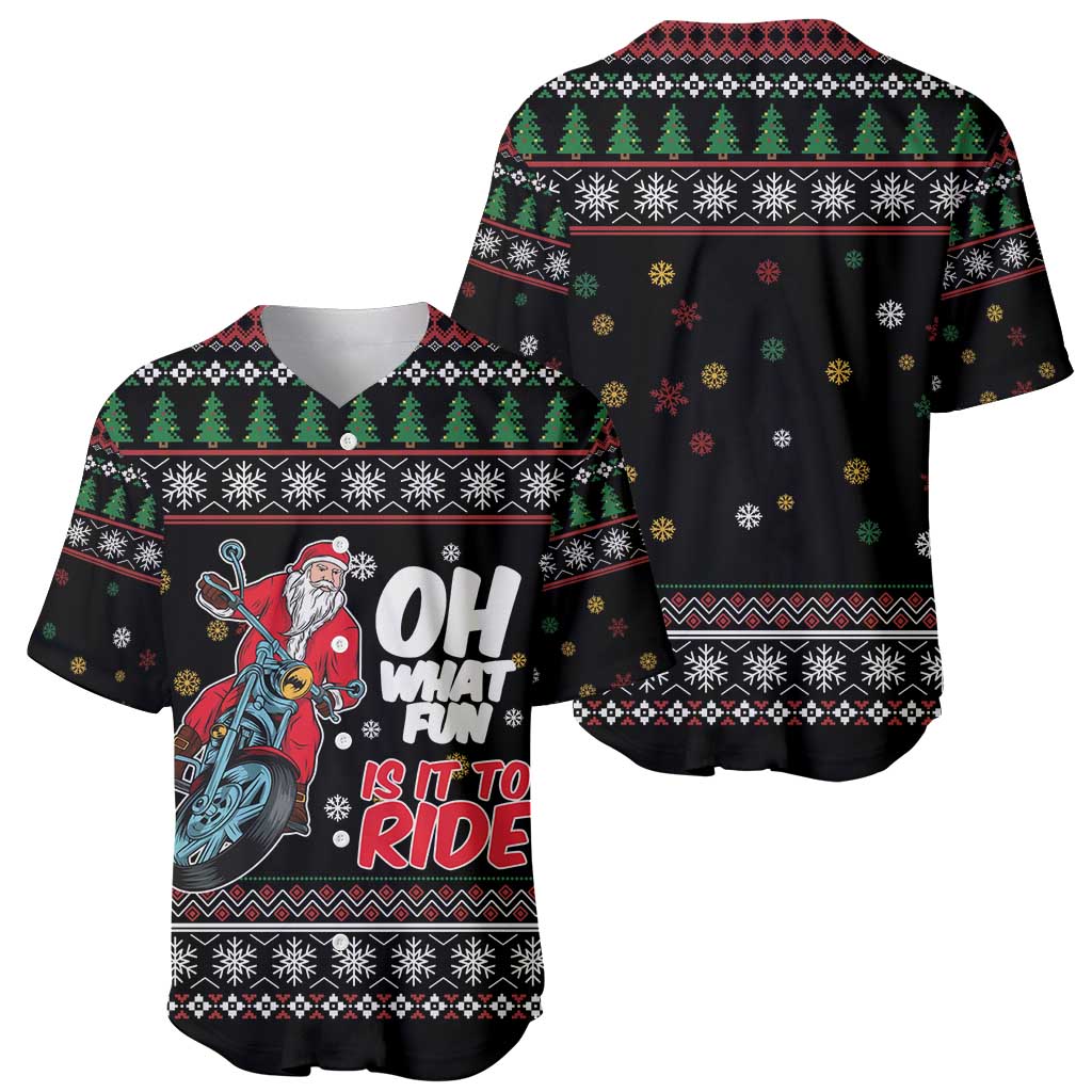 Santa And Motor Baseball Jersey Santa Claus And Joy On A Motorcycle DT04 - Wonder Print Shop