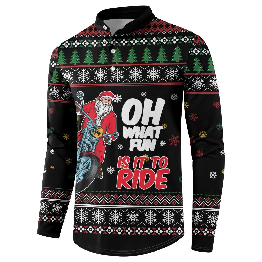 Santa And Motor Button Sweatshirt Santa Claus And Joy On A Motorcycle DT04 - Wonder Print Shop