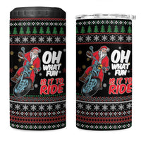 Santa And Motor 4 in 1 Can Cooler Tumbler Santa Claus And Joy On A Motorcycle DT04 - Wonder Print Shop