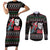 Santa And Motor Couples Matching Short Sleeve Bodycon Dress and Long Sleeve Button Shirt Santa Claus And Joy On A Motorcycle DT04 - Wonder Print Shop