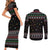 Santa And Motor Couples Matching Short Sleeve Bodycon Dress and Long Sleeve Button Shirt Santa Claus And Joy On A Motorcycle DT04 - Wonder Print Shop