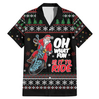 Santa And Motor Family Matching Mermaid Dress and Hawaiian Shirt Santa Claus And Joy On A Motorcycle DT04 - Wonder Print Shop