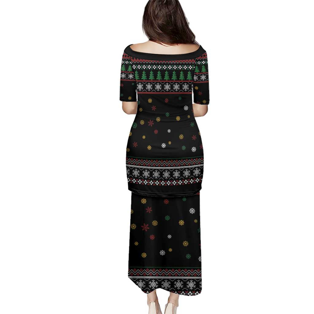 Santa And Motor Family Matching Puletasi and Hawaiian Shirt Santa Claus And Joy On A Motorcycle DT04 - Wonder Print Shop