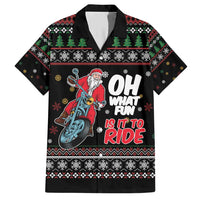 Santa And Motor Family Matching Short Sleeve Bodycon Dress and Hawaiian Shirt Santa Claus And Joy On A Motorcycle DT04 - Wonder Print Shop