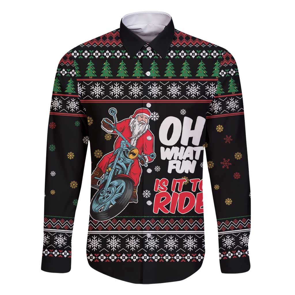 Santa And Motor Family Matching Short Sleeve Bodycon Dress and Hawaiian Shirt Santa Claus And Joy On A Motorcycle DT04 - Wonder Print Shop