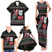 Santa And Motor Family Matching Tank Maxi Dress and Hawaiian Shirt Santa Claus And Joy On A Motorcycle DT04 - Wonder Print Shop